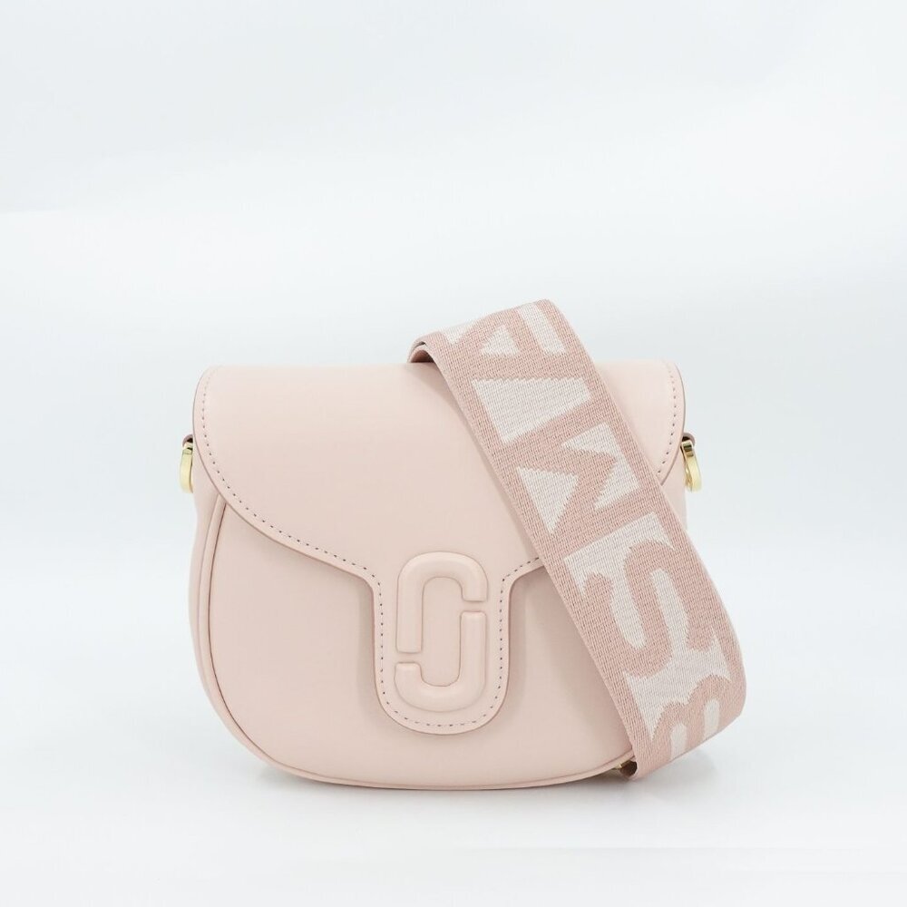 Marc Jacobs Women's The Messenger Saddle Bag Small In Leather Rose Pink OS - Picture 2 of 13